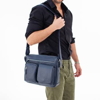 Мужские сумки из натуральной кожи через плечо: популярные модели и правила выбора